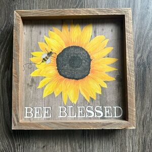 Sunflower 'Bee Blessed' Wall Art Decor